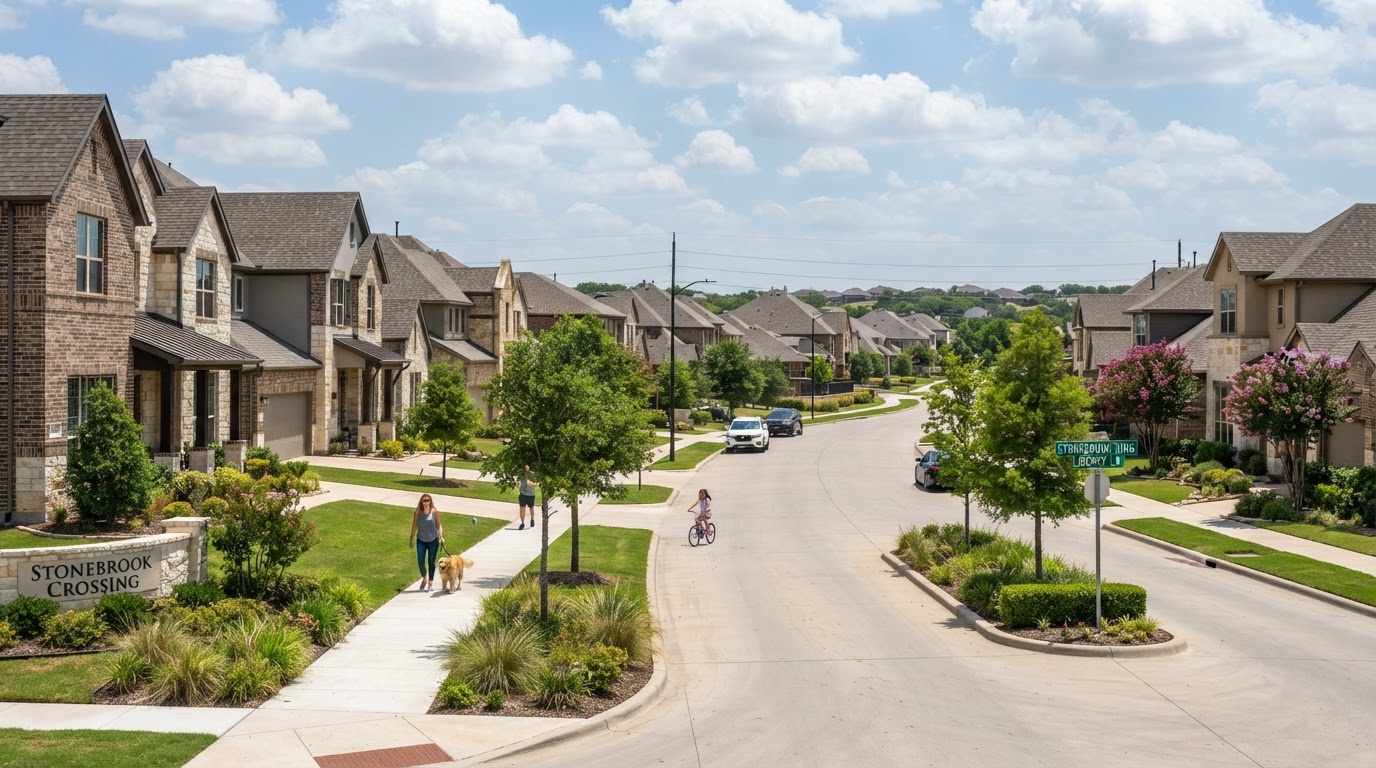 Frisco, Texas residential neighborhood served by Durascapes landscaping and hardscaping