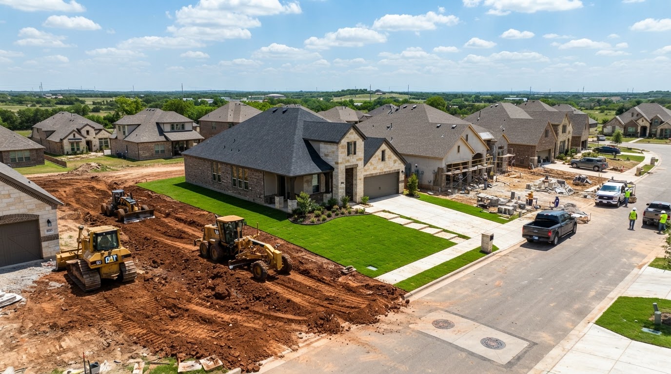 Melissa, Texas residential neighborhood served by Durascapes landscaping and hardscaping