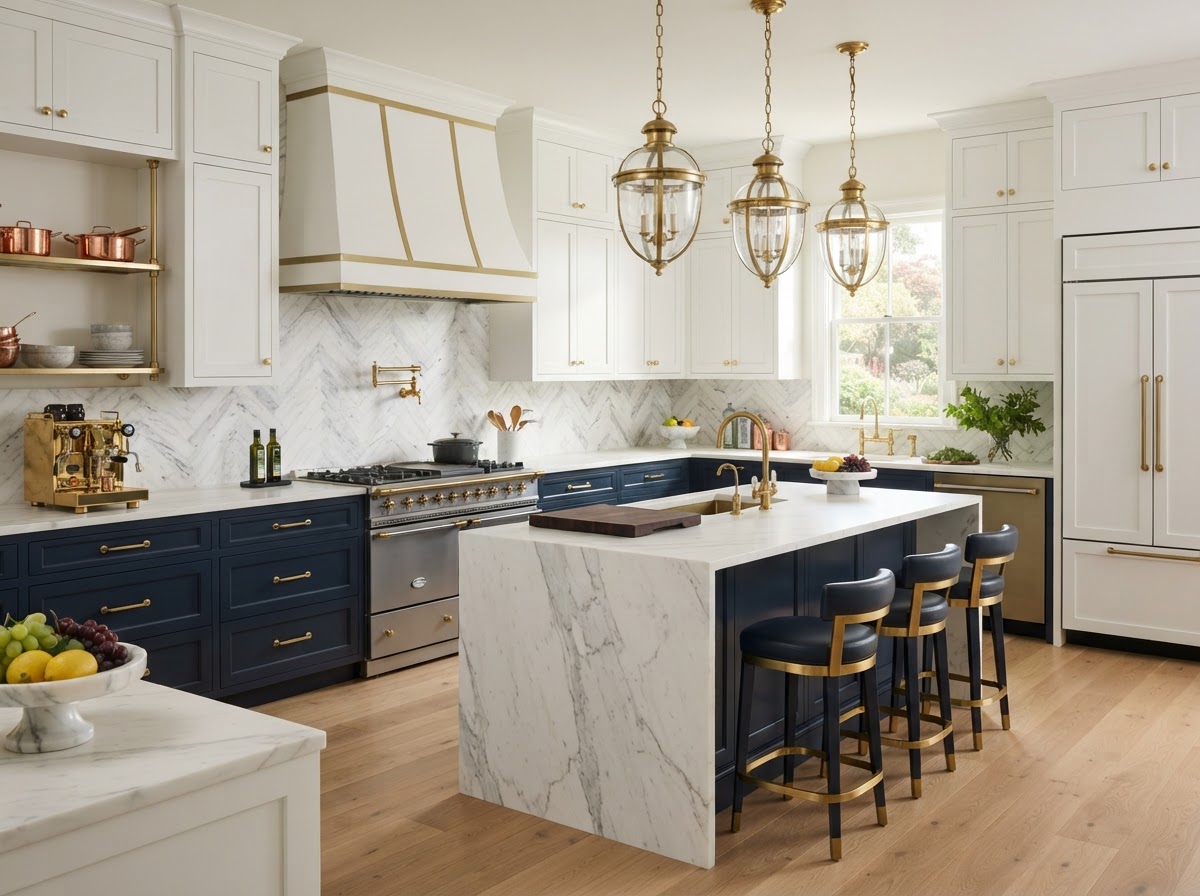 Two-Tone Navy Kitchen Renovation
