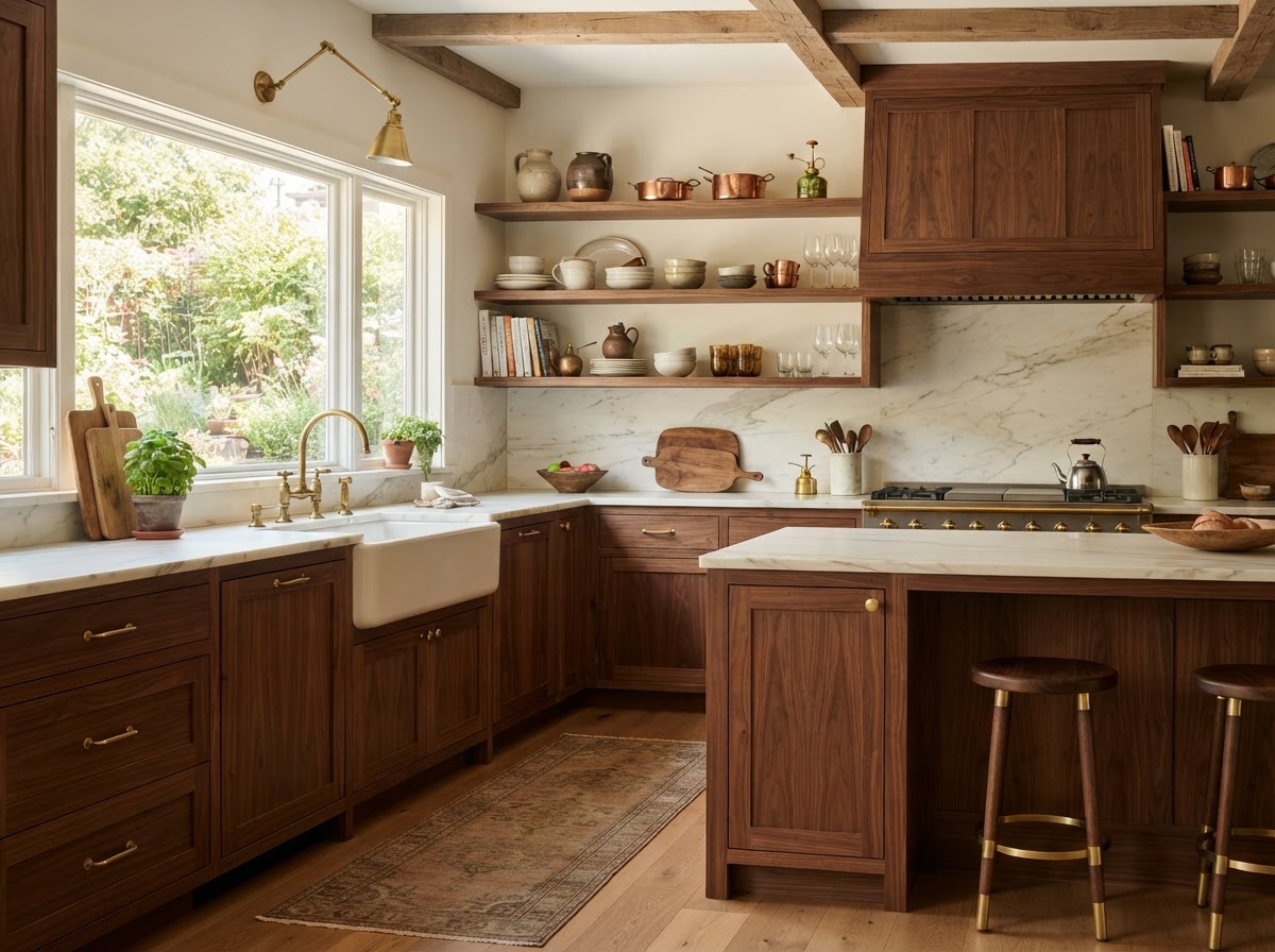 Custom Walnut Cabinetry Build