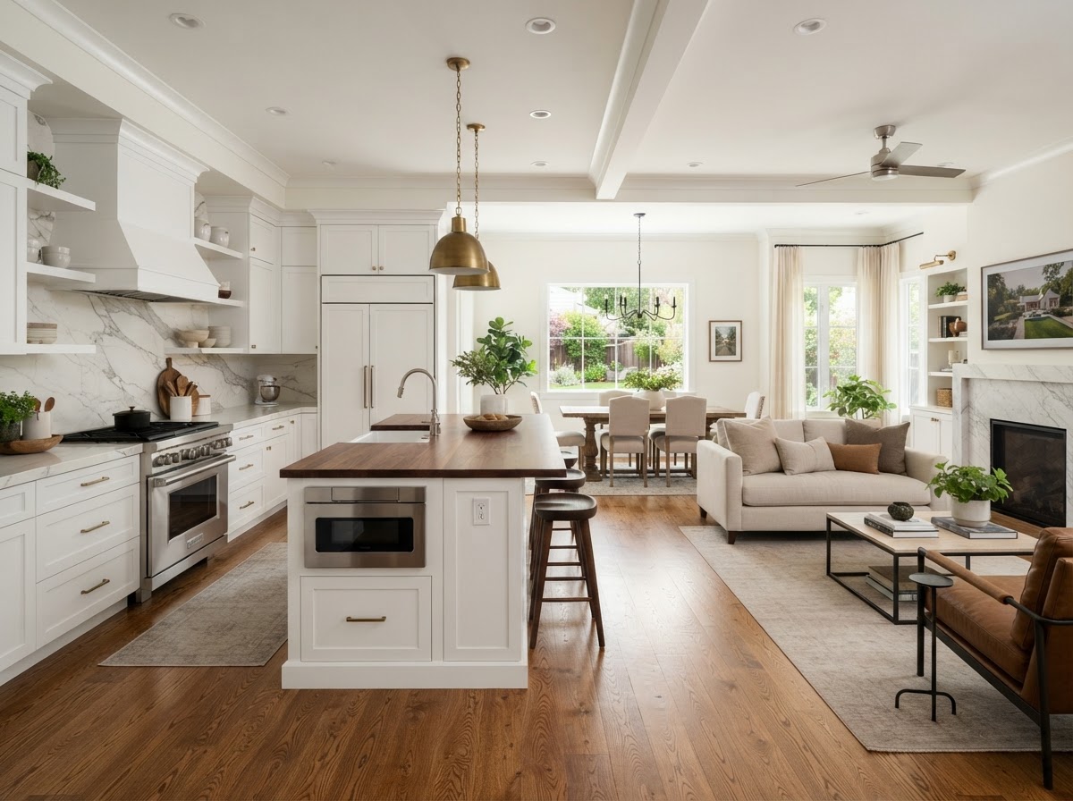 Open Concept Kitchen & Dining