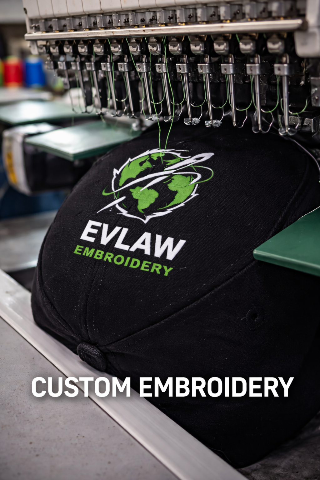 Custom embroidery Ontario — precision logo stitching on a garment