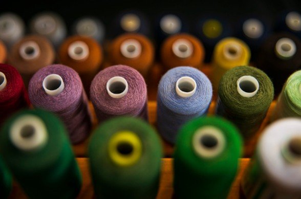 Thread spools for custom embroidery Ontario