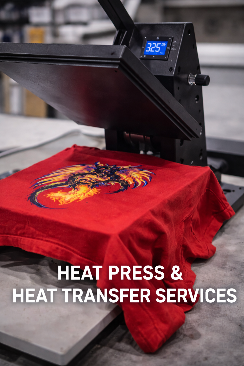 Heat press and heat transfer full-color designs for team apparel, Ontario