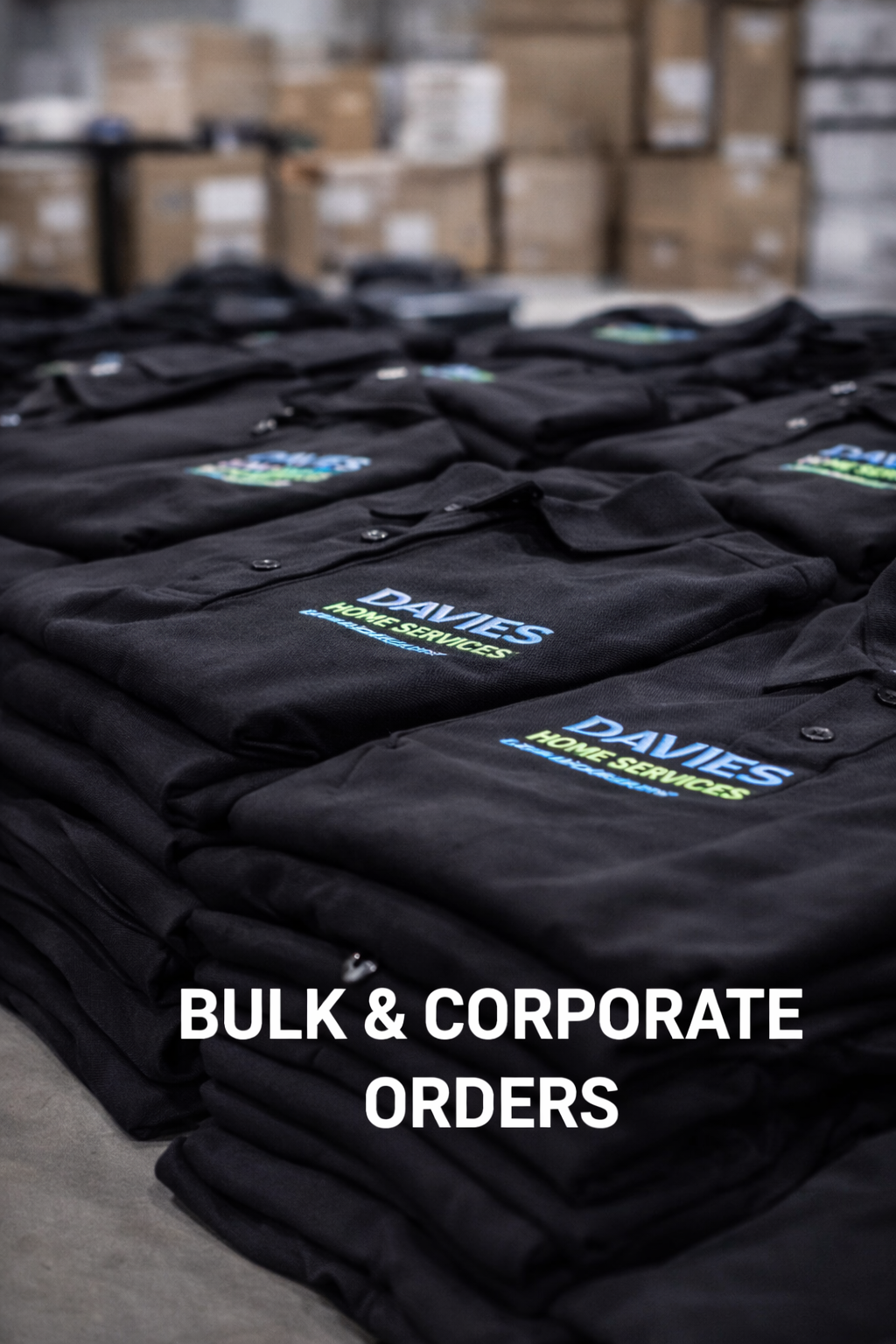 Bulk and corporate apparel orders with consistent branding across Ontario