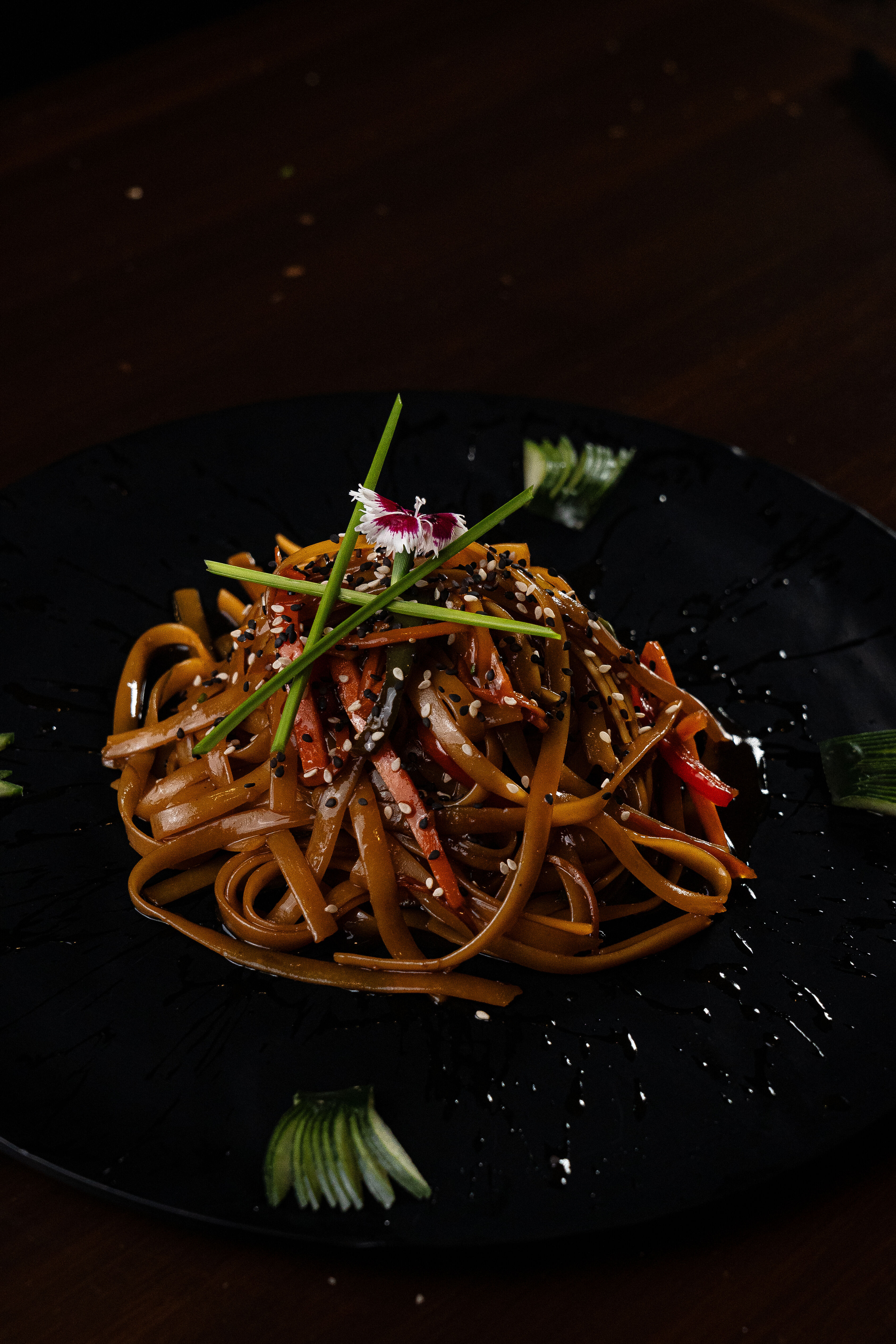Asian Sesame Wok Noodles with Crisp Vegetables