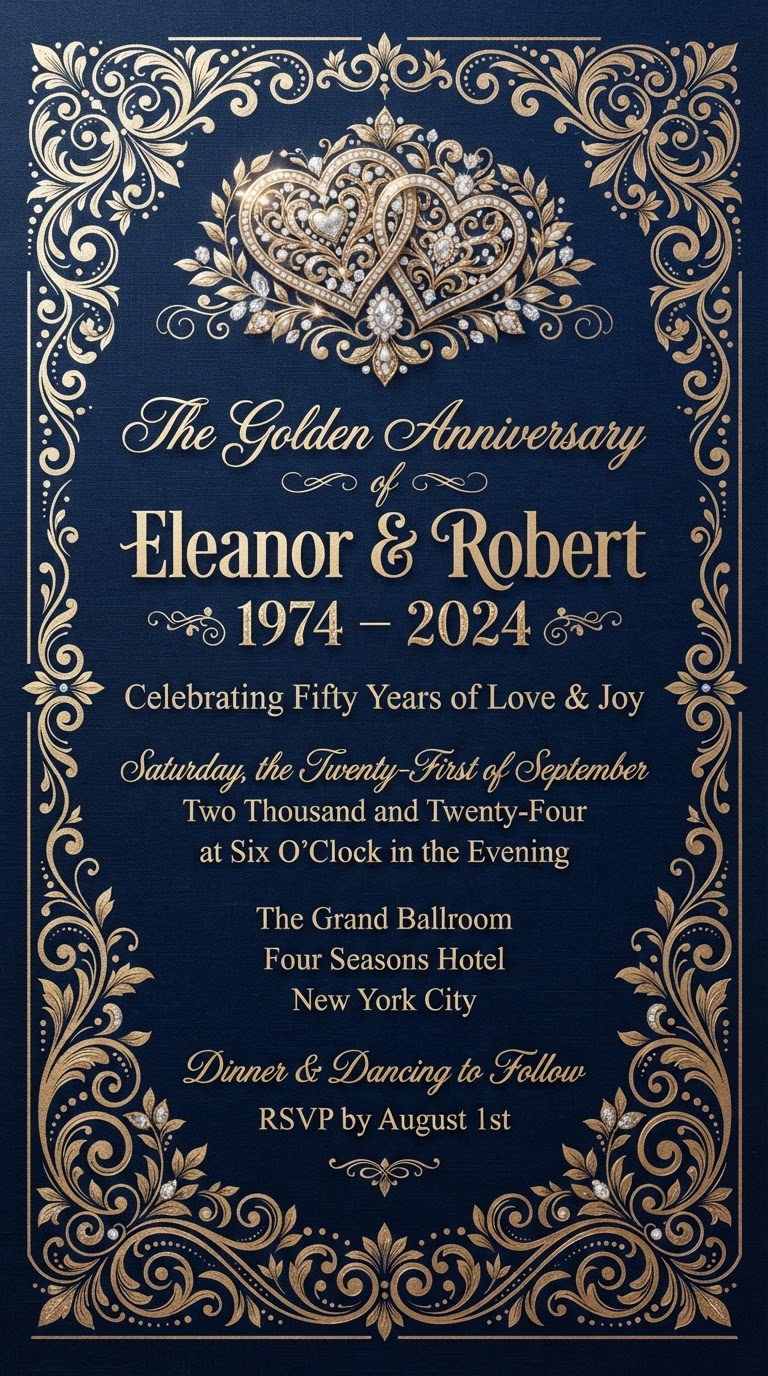 Anniversary invitation designs