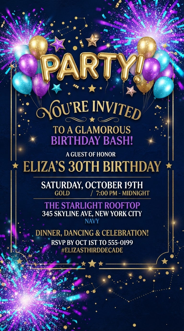 Birthday invitation designs