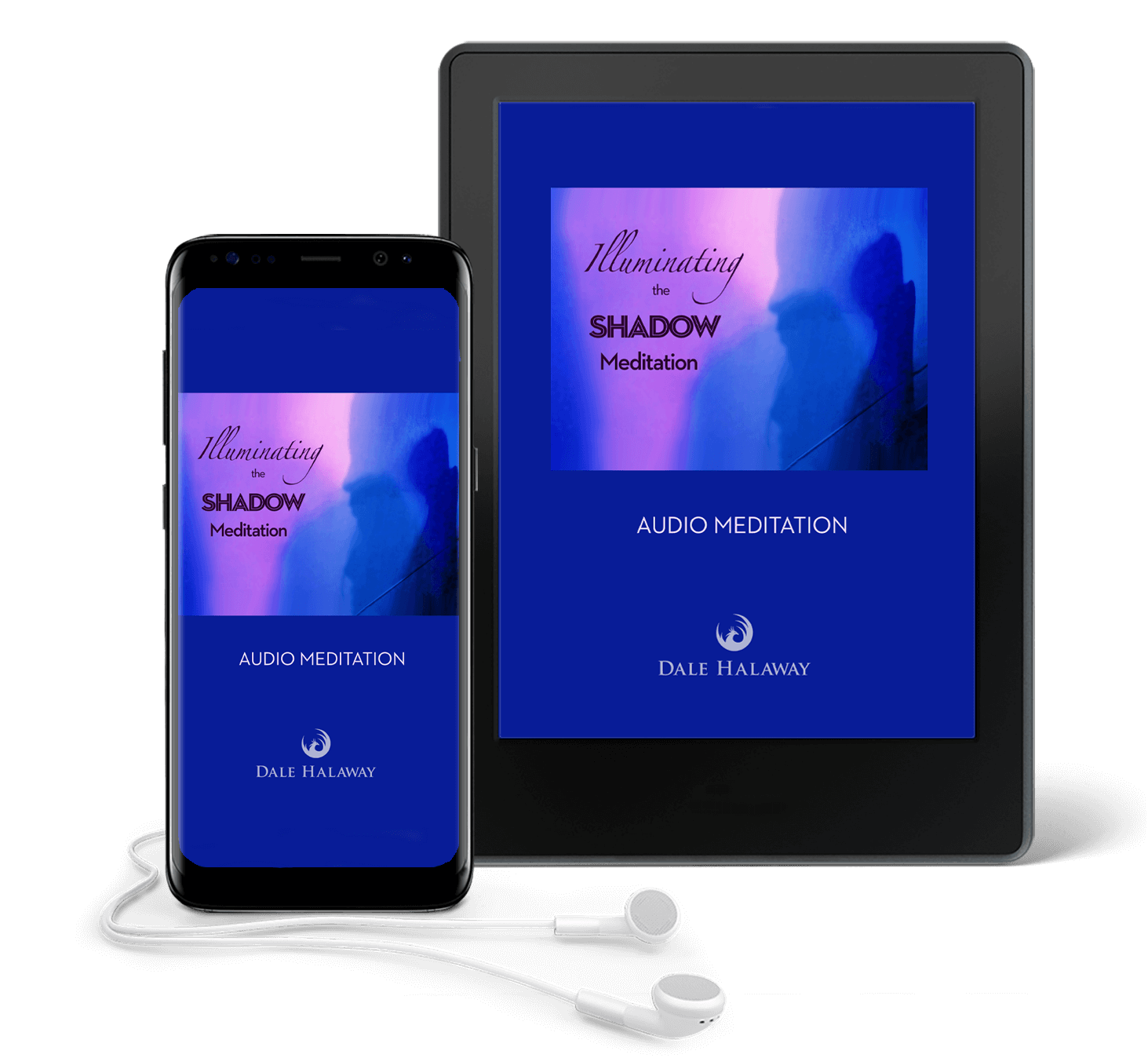 Illuminating Your Shadow audio meditation on tablet and phone