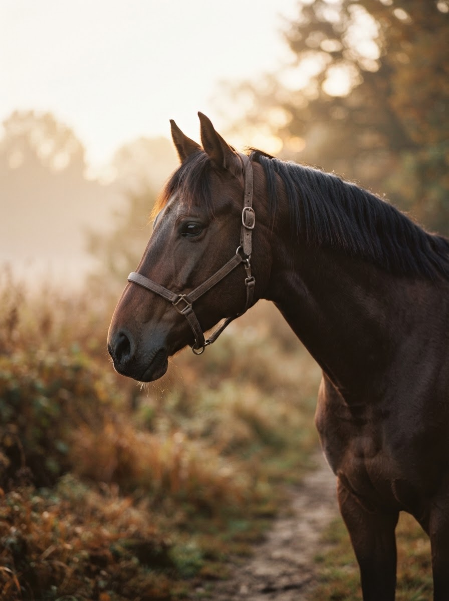 Un caballo en calma transmitiendo presencia, poder y serenidad