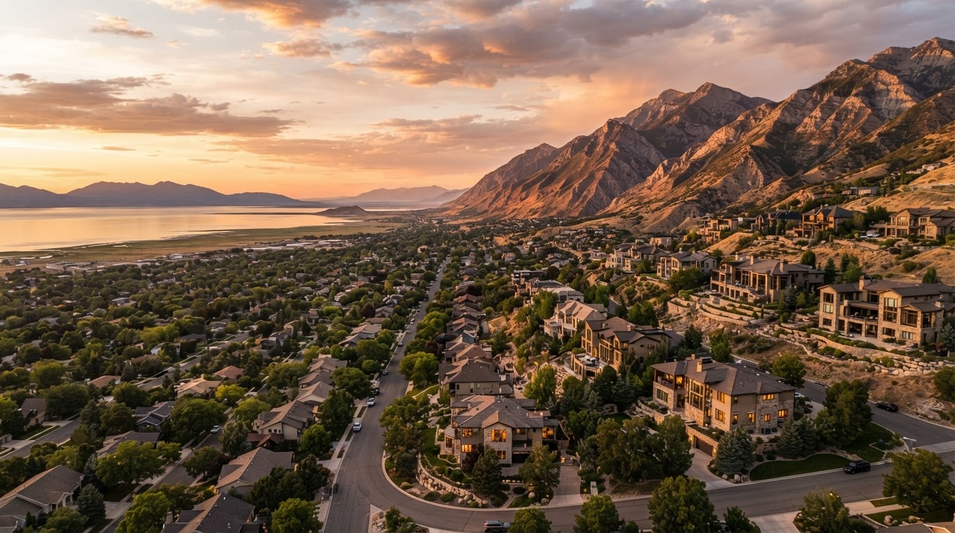 Local architecture and landscaping in Centerville, UT