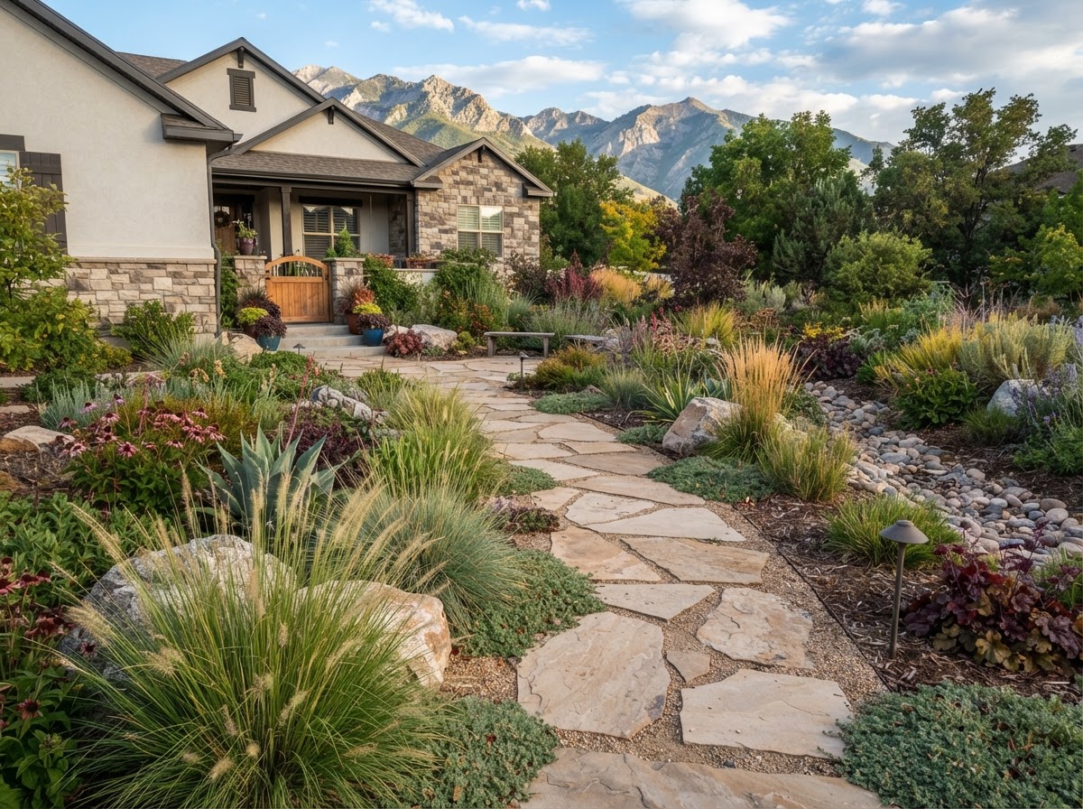 Local architecture and landscaping in Farmington, UT