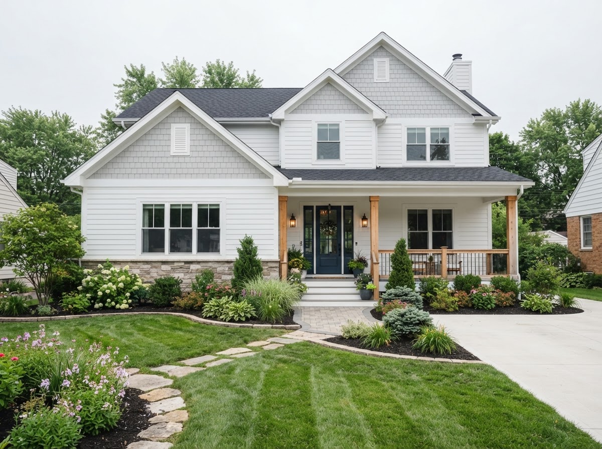 Painted home exterior with clean siding and trim by Painting-101 Property Renovation