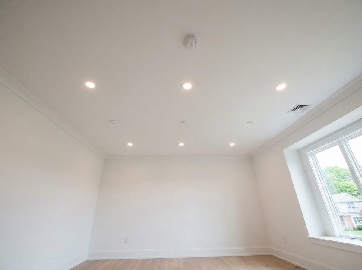 Drywalled and painted ceiling with smooth finish by Painting-101 Property Renovation