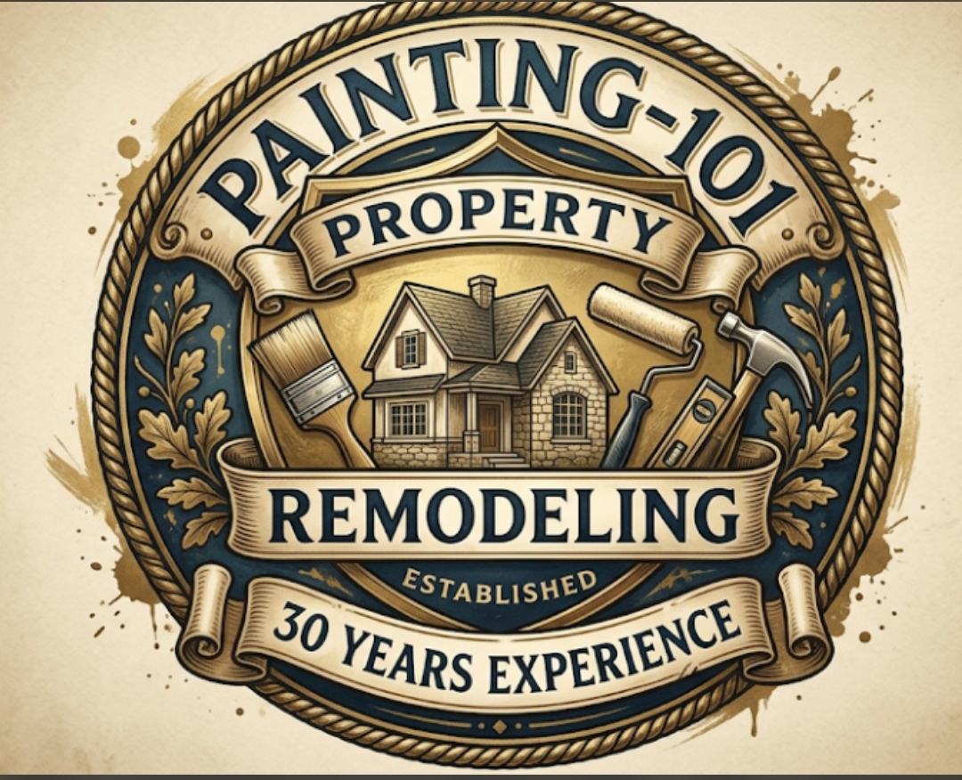 Painting-101 Property Renovation emblem logo