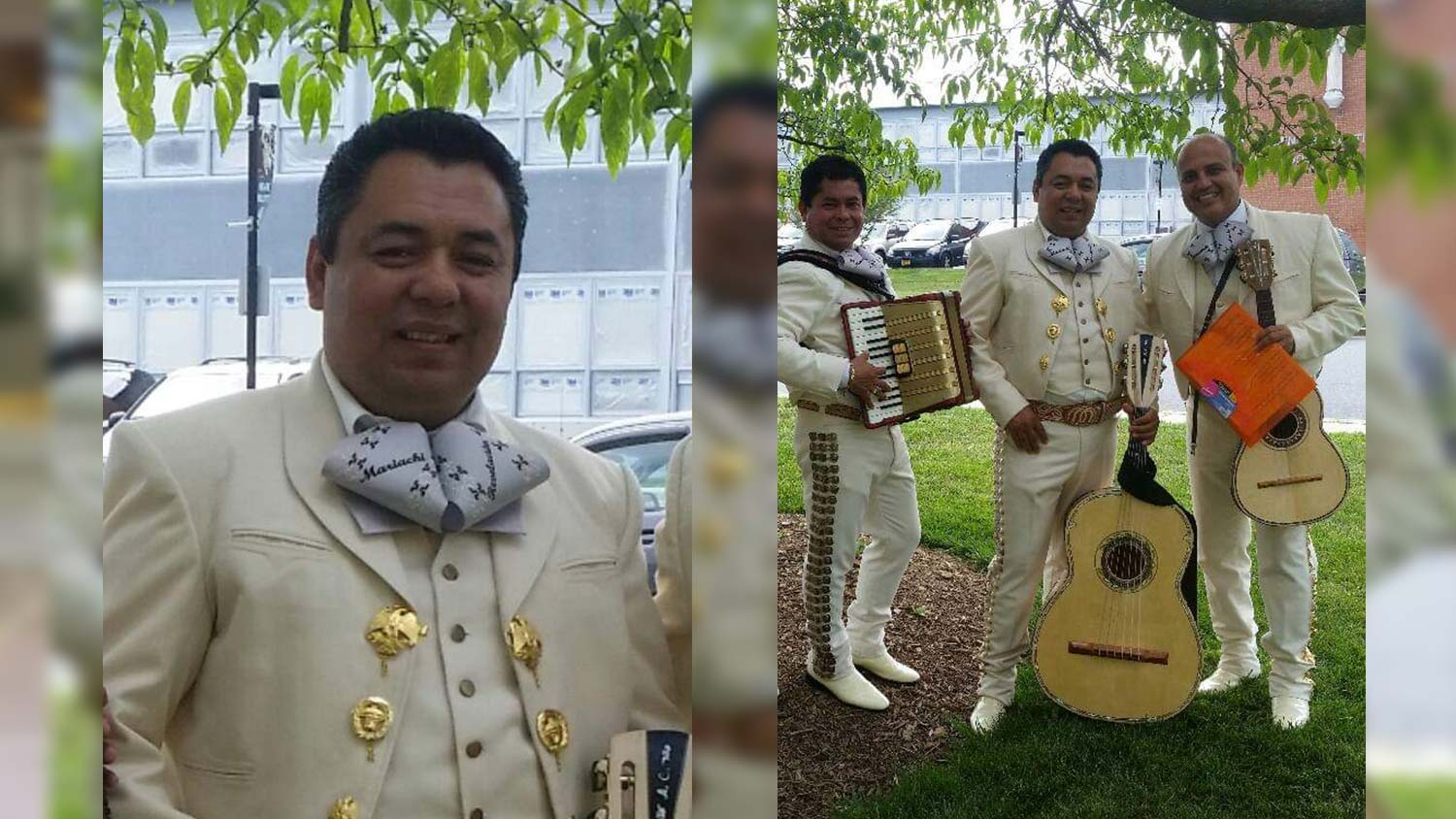 Traje Blanco de Gala con Botonadura Dorada