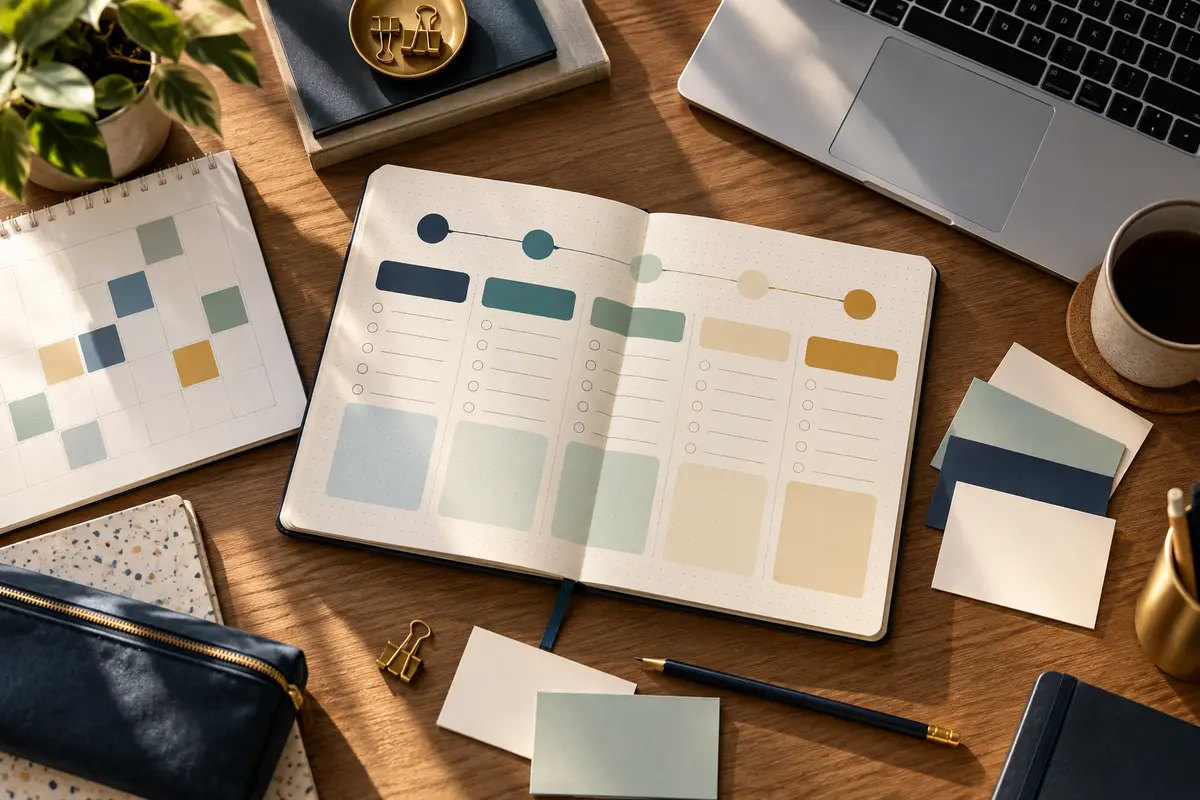 A personalized academic planning workspace with priorities and milestones