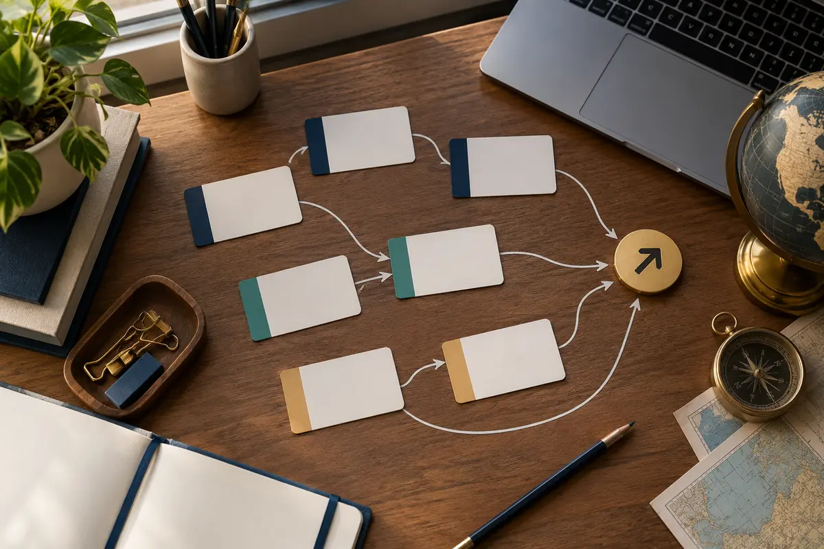 A personalized academic roadmap organized around a clear next step
