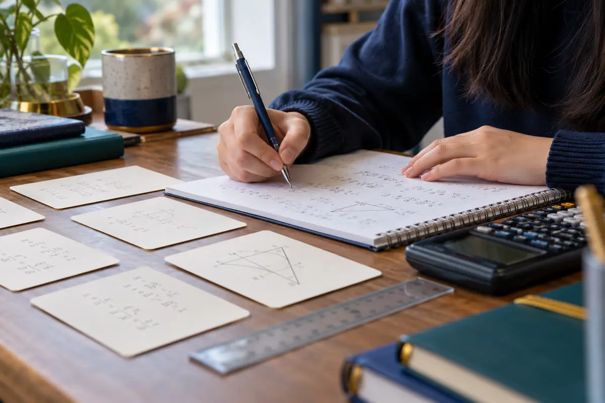 A secondary-school student completing a structured sequence of targeted mathematics practice