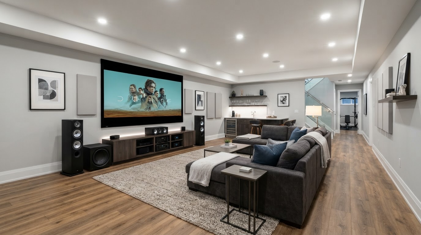 CE Interiors Finished Basement Calgary