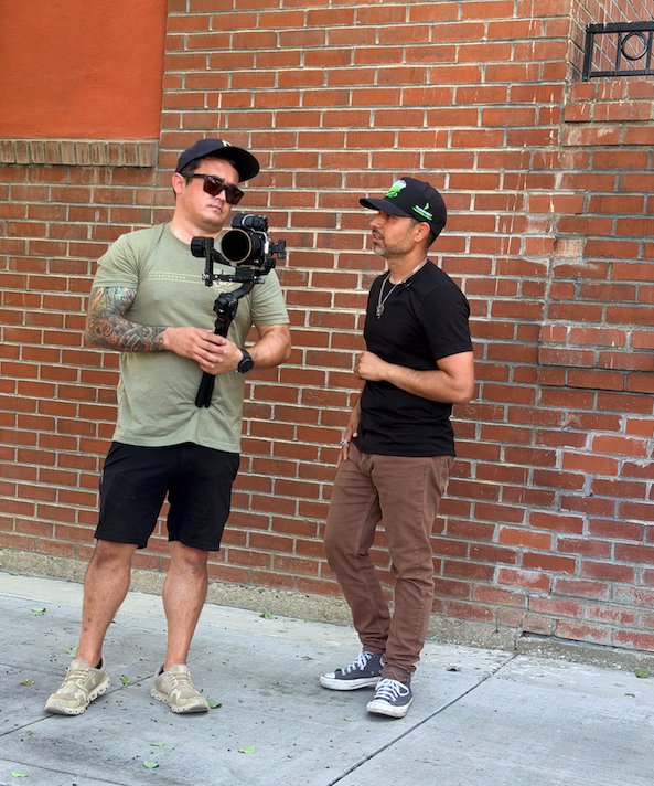 TMG cinema camera rig capturing attention-grabbing commercial content