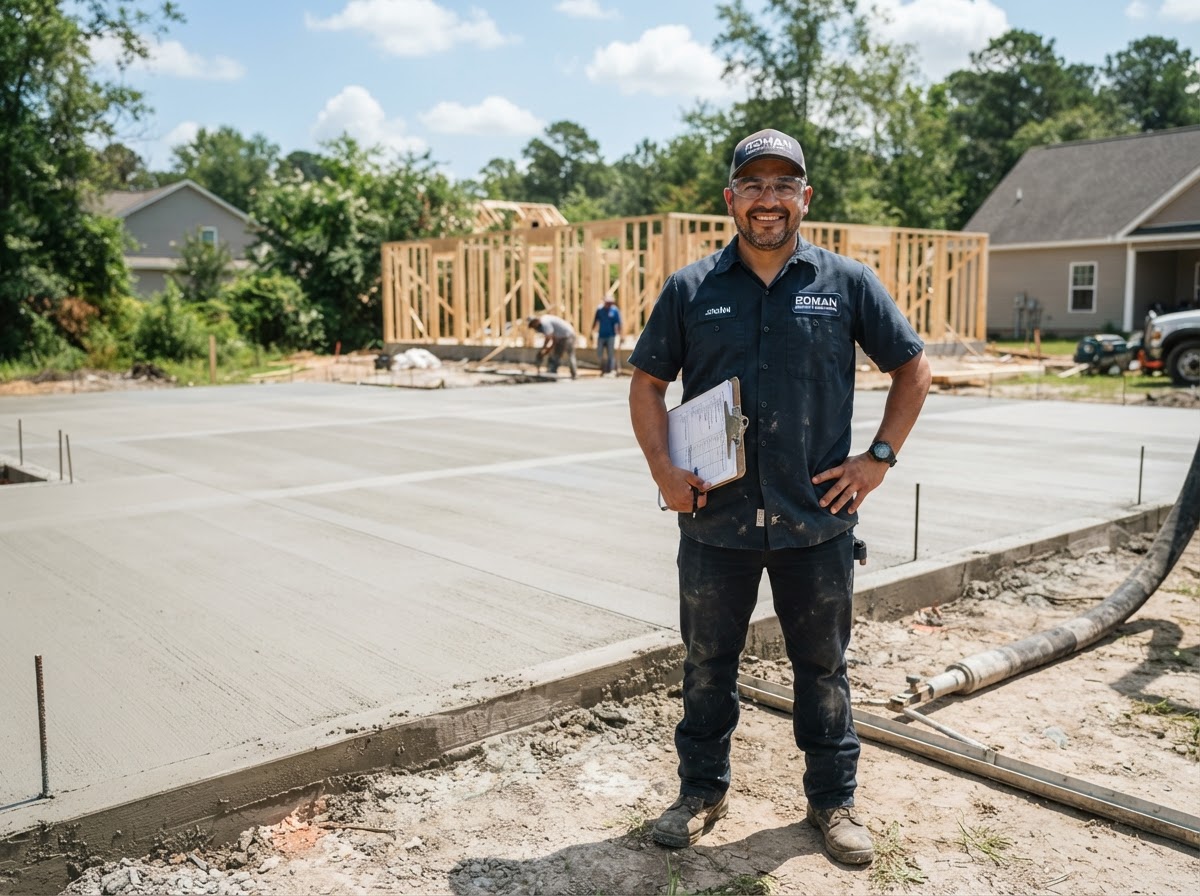 monolithic concrete slab poured by Carolina Specialist Concrete LLC in Taylors SC
