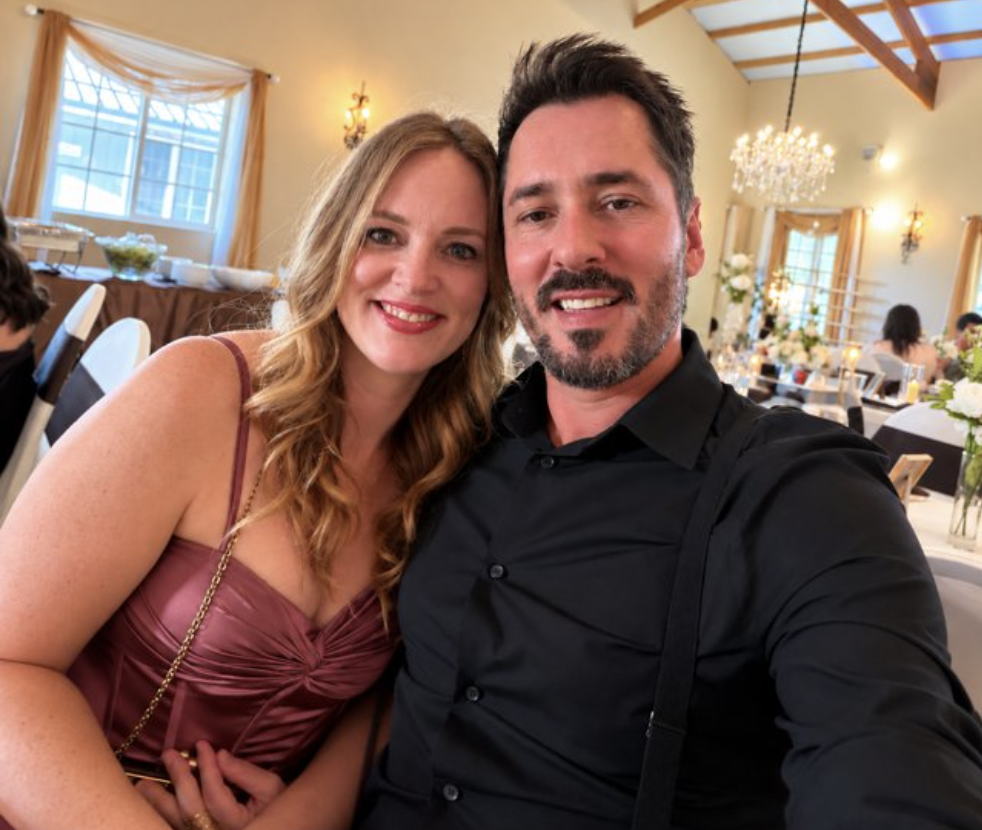Camilla Peterson with partner, smiling together