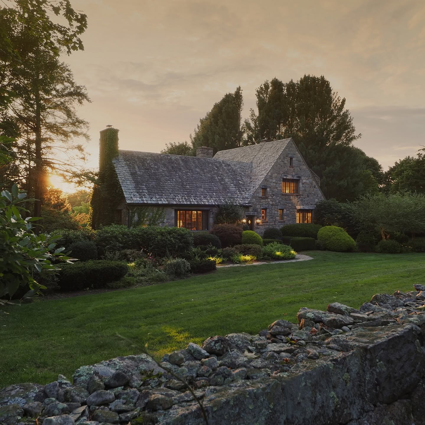 Argyll House Cotswold-style stone estate at golden hour