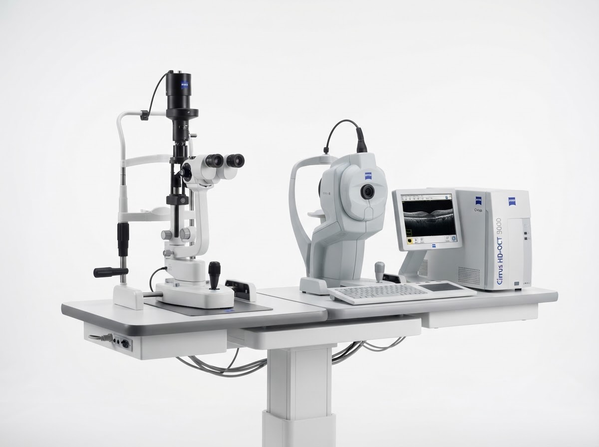Ophthalmology slit lamp microscope and OCT diagnostic machine