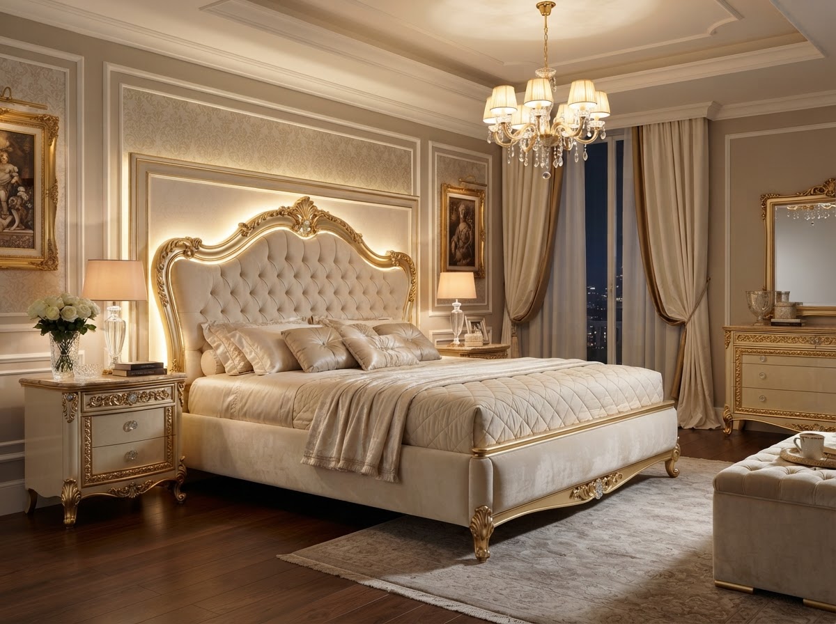 Paola Italian Bedroom Set (With Integrated Lights)