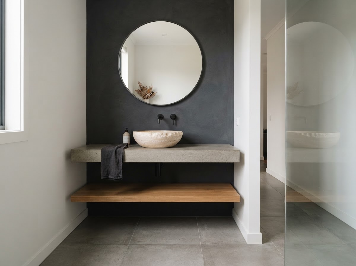 Minimalist powder room design