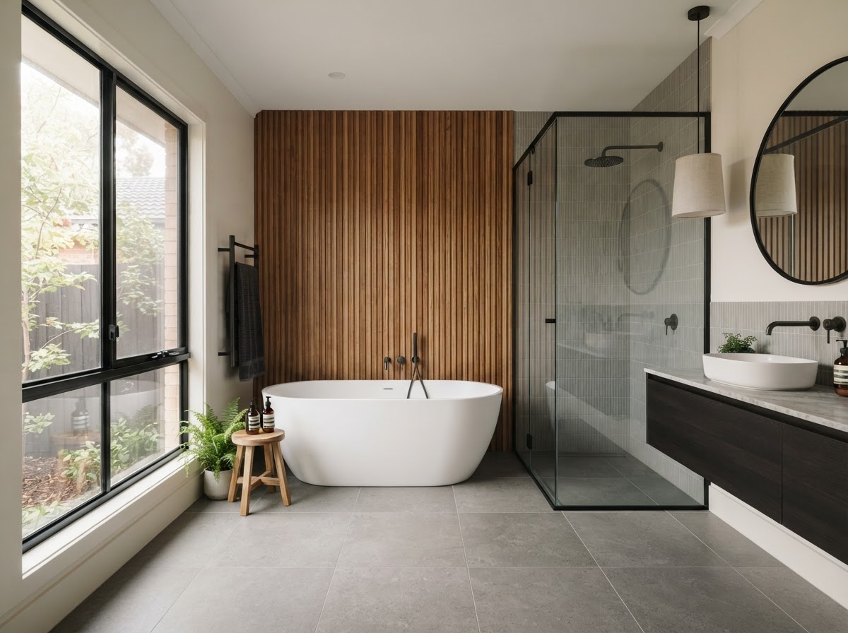 Freestanding bath bathroom design