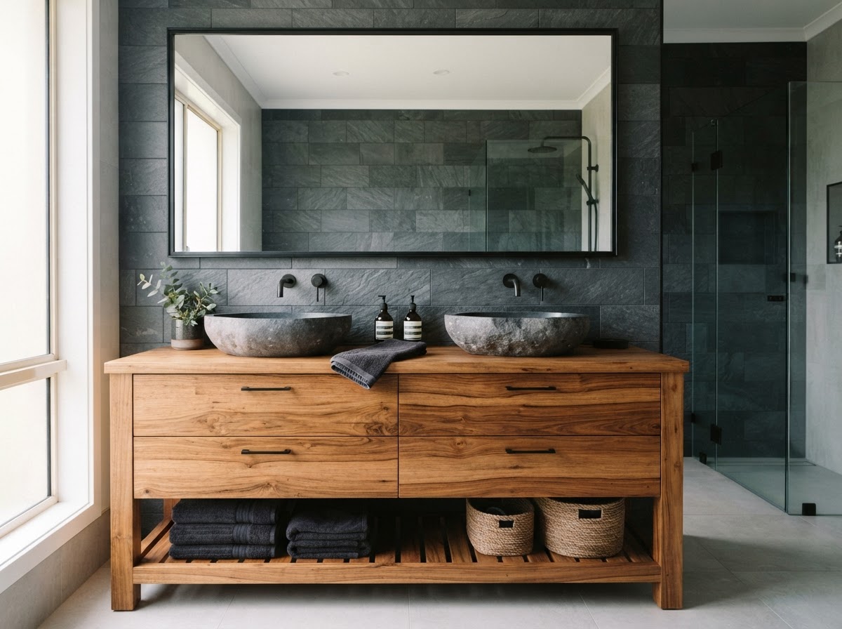 Vanity close-up in a Tuggeranong bathroom renovation