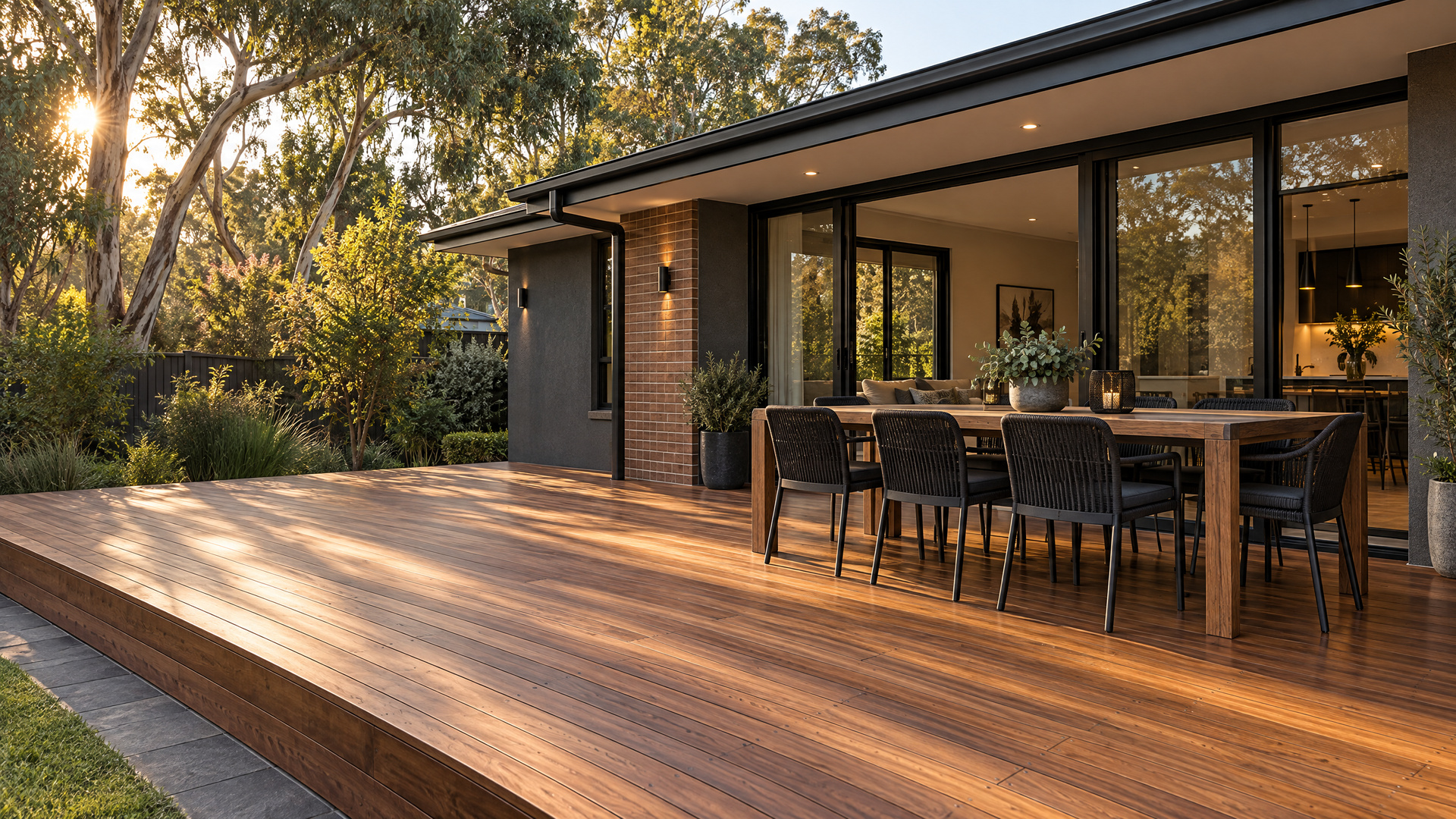 Get Your Dream Canberra Deck with Our Decking Services - Modern home extension with sliding doors opening onto a deck