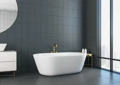 Contemporary bathroom renovation with modern fittings