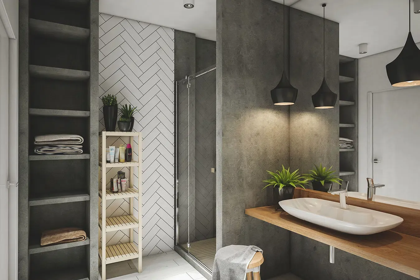 Minimalist luxury bathroom renovation design