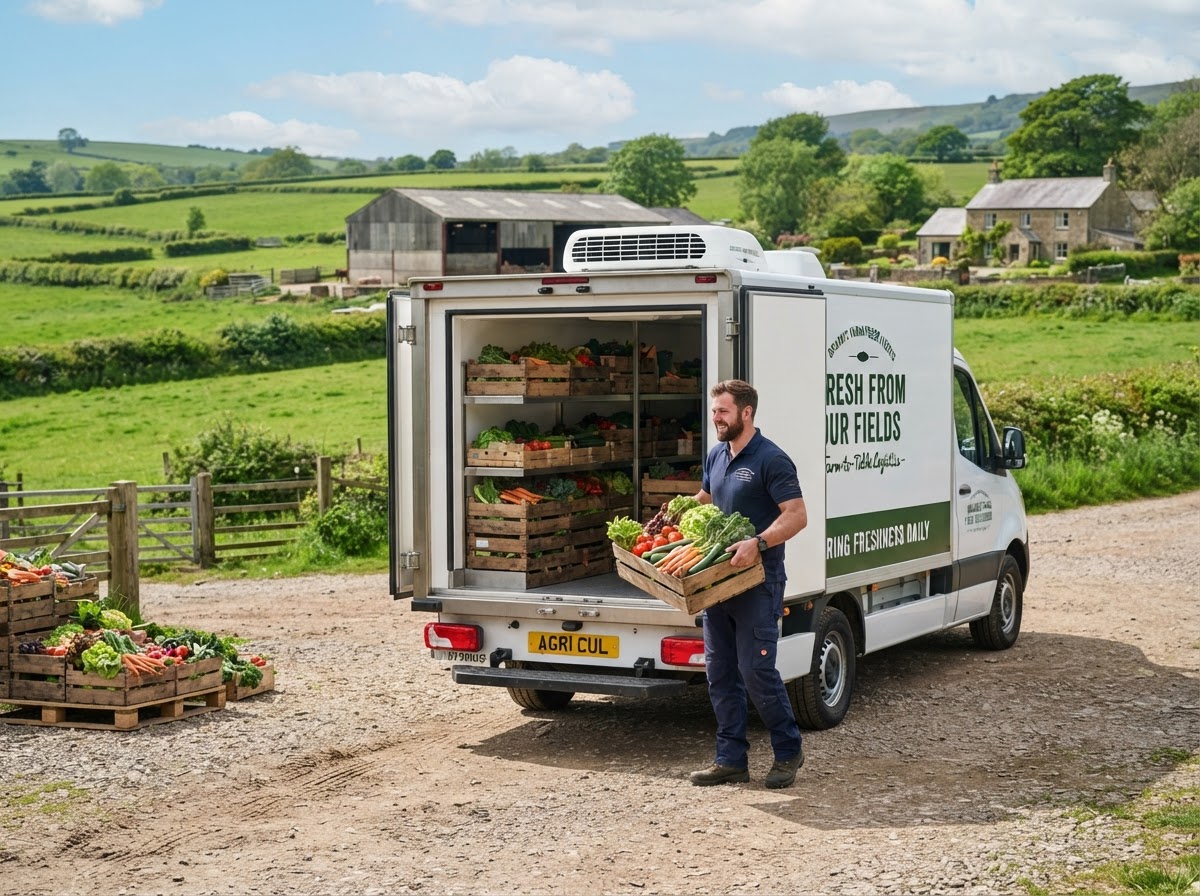 Refrigerated fresh food delivery truck