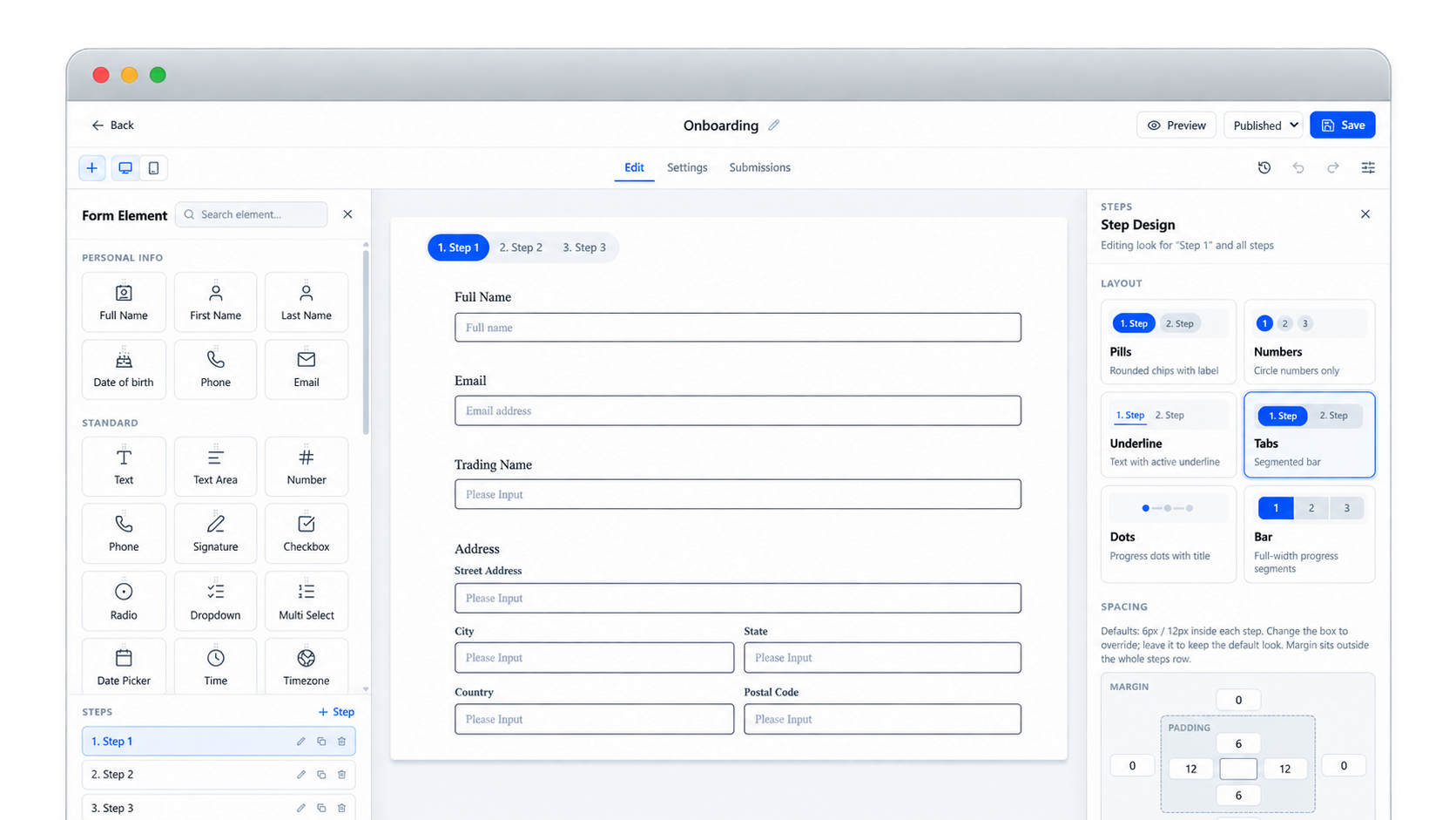 Build Your Custom Value Form