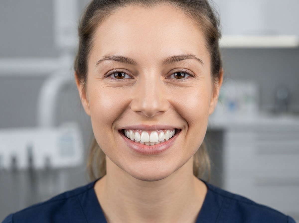 ابتسامة متناسقة بعد التجميل
