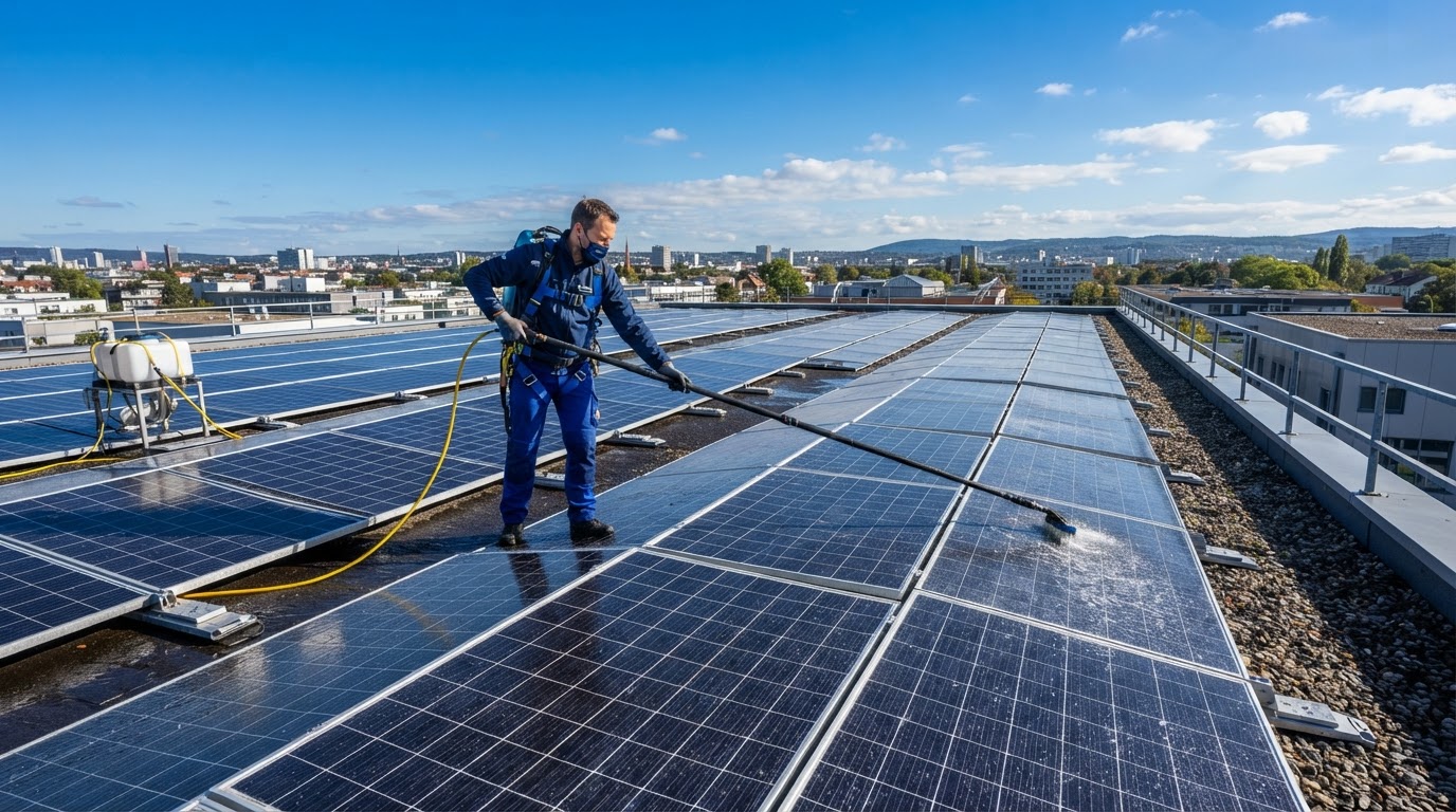 Zonnepanelen reinigen