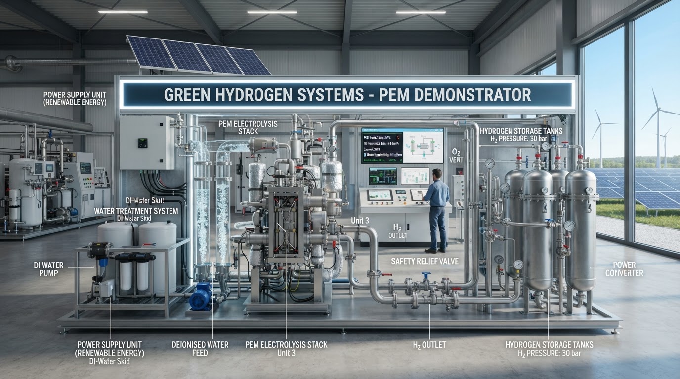 Green Hydrogen Systems Belfast & Northern Ireland — illustrative engineering image for social media post
