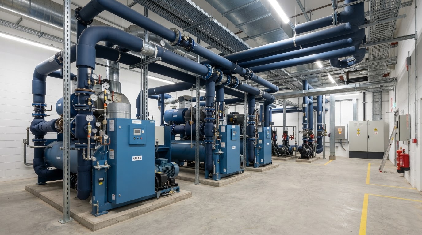 Commercial Chiller Systems Belfast & Northern Ireland — illustrative engineering image for social media post