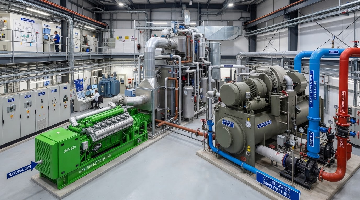 Combined Cooling Heat and Power Belfast & Northern Ireland — illustrative engineering image for social media post
