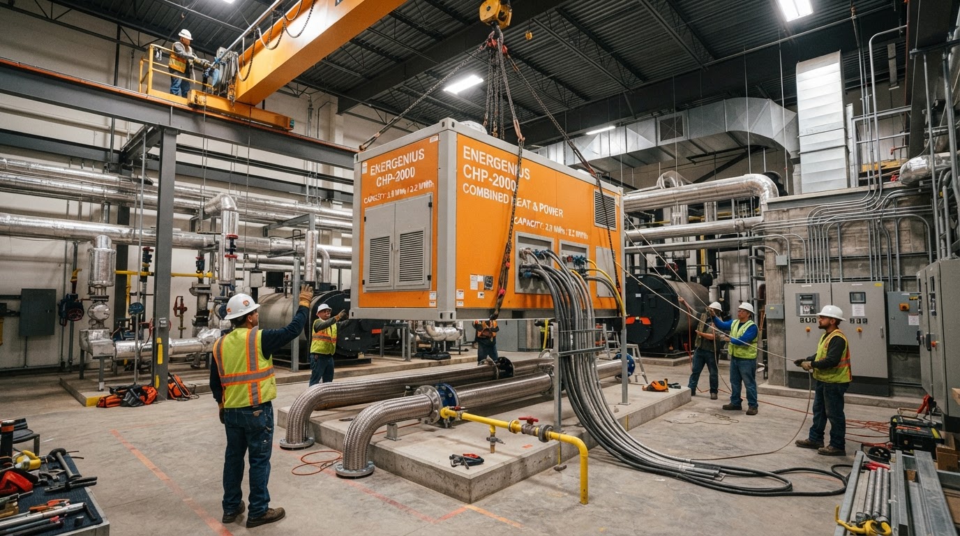 Cogeneration Installation Belfast & Northern Ireland — illustrative engineering image for social media post