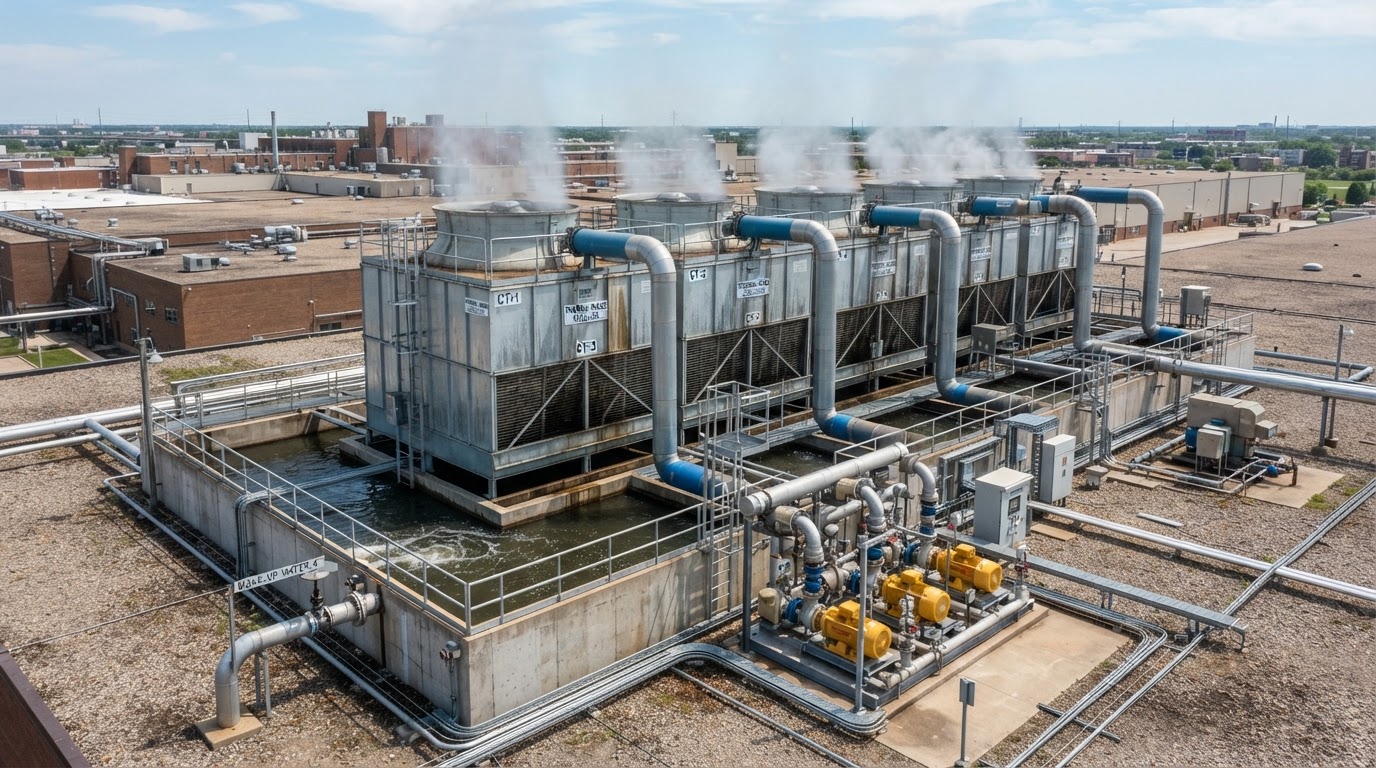 Cooling Tower Systems Belfast & Northern Ireland — illustrative engineering image for social media post