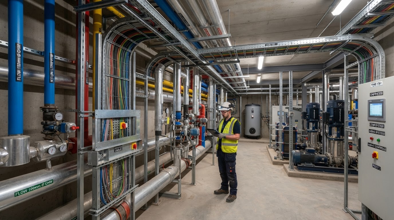 M&E Engineering Belfast & Northern Ireland — illustrative engineering image for social media post