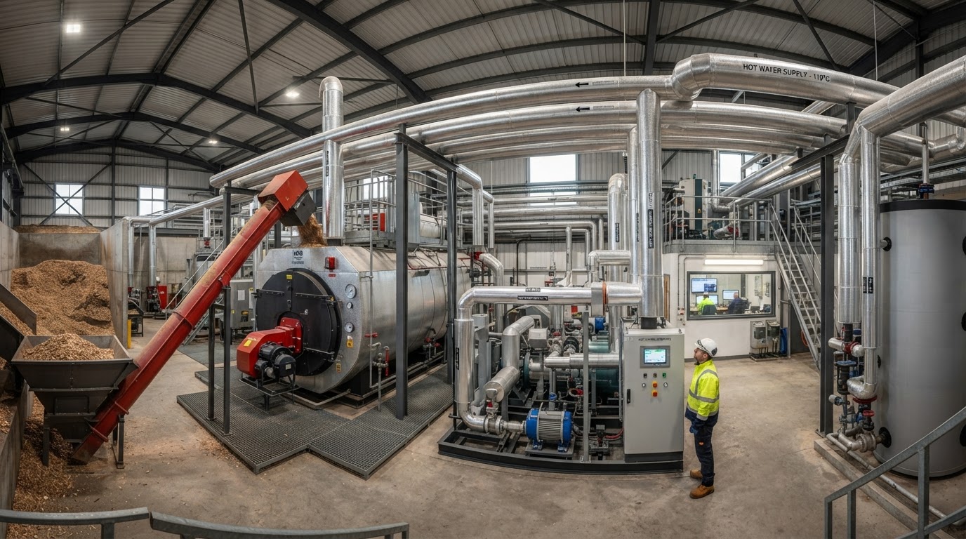 Biomass CHP Systems Belfast & Northern Ireland — illustrative engineering image for social media post
