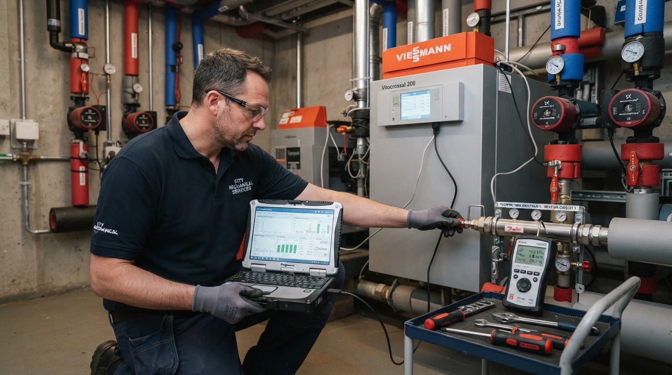 Commercial Heating Services Belfast & Northern Ireland — illustrative engineering image for social media post