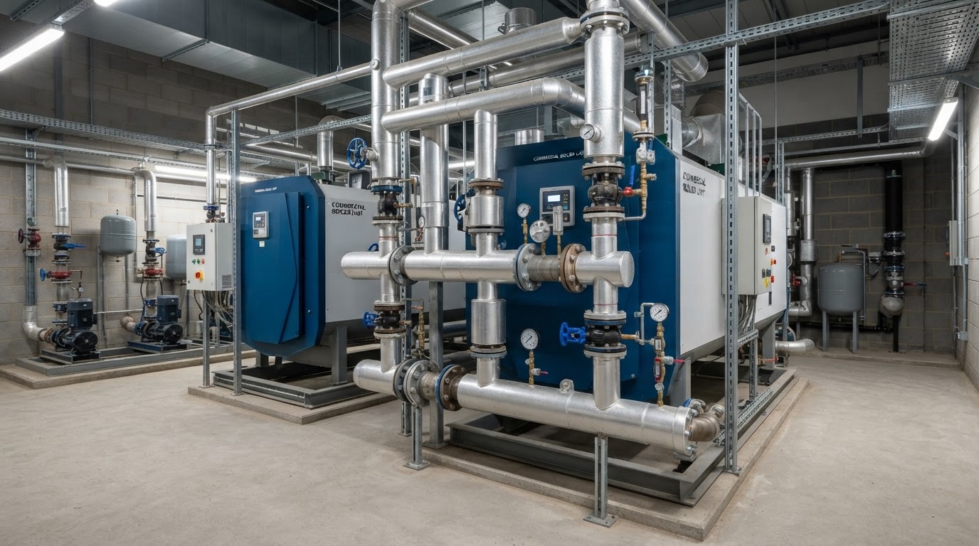 Commercial Heating Contractors Belfast & Northern Ireland — illustrative engineering image for social media post