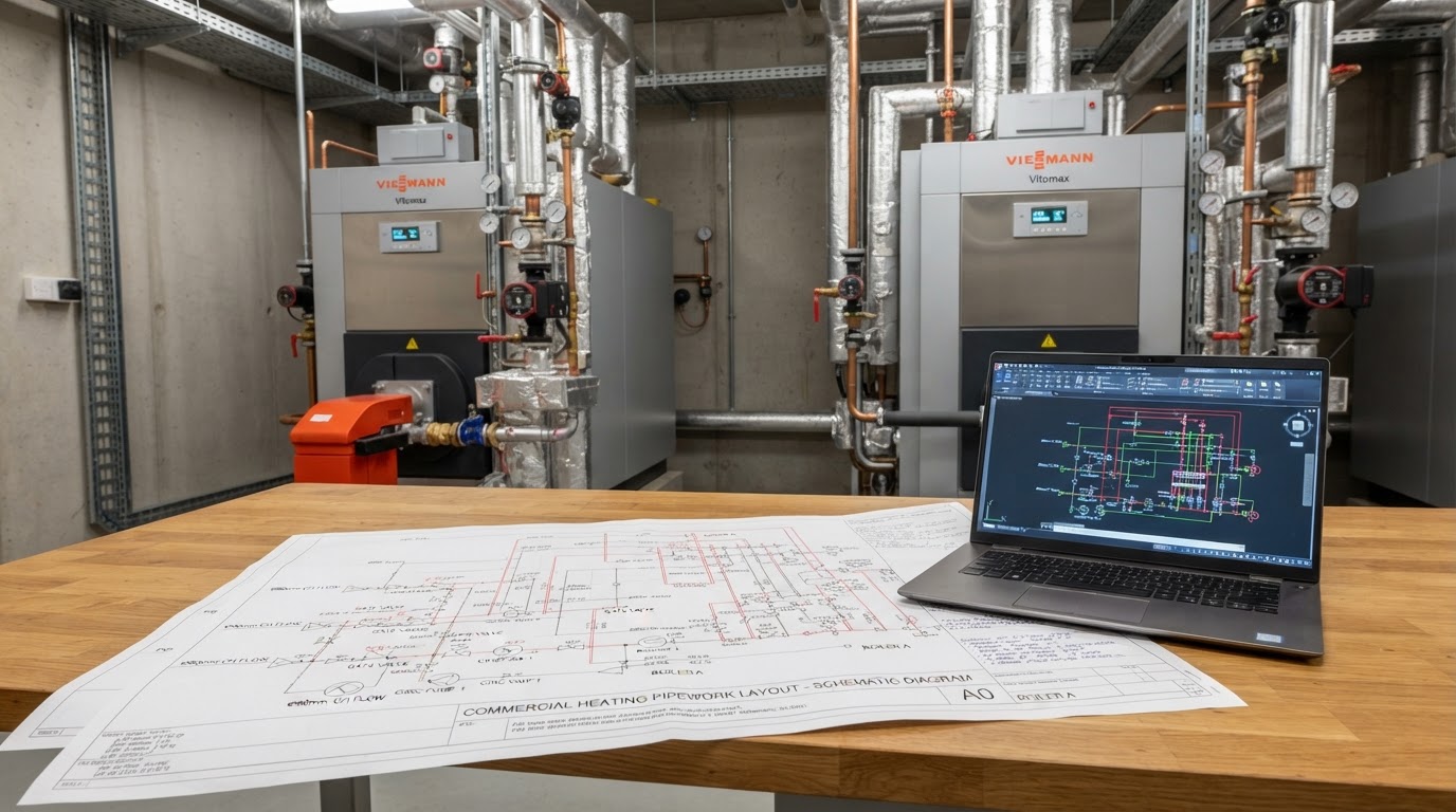 Heating System Design Belfast & Northern Ireland — illustrative engineering image for social media post